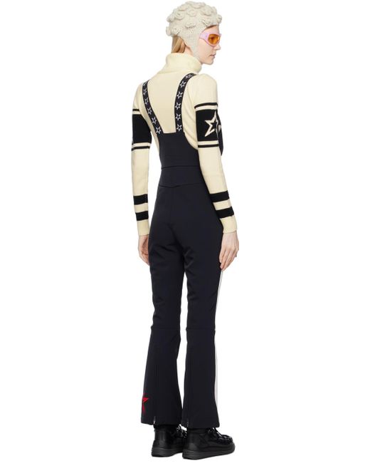 Pantalon de ski de style salopette thora noir et blanc Perfect Moment en coloris Black