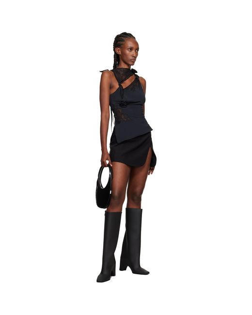 Coperni Black Rubber Bridge Tall Boots