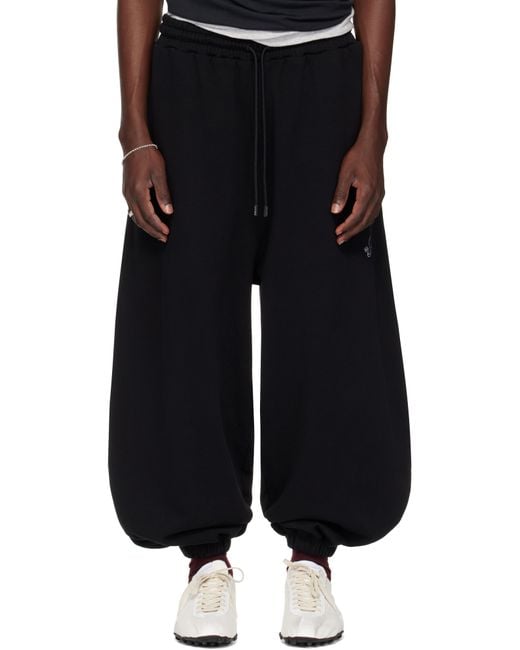 Lu'u Dan Black Baggy Bontan Sweatpants for men