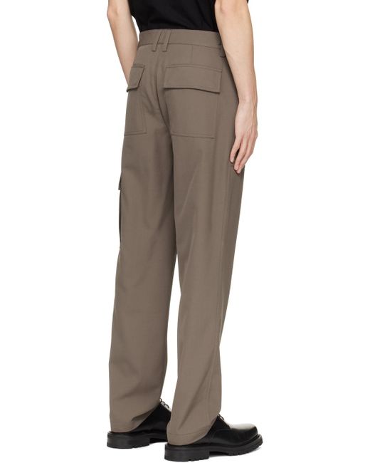 Helmut Lang Black Taupe Military Trousers for men