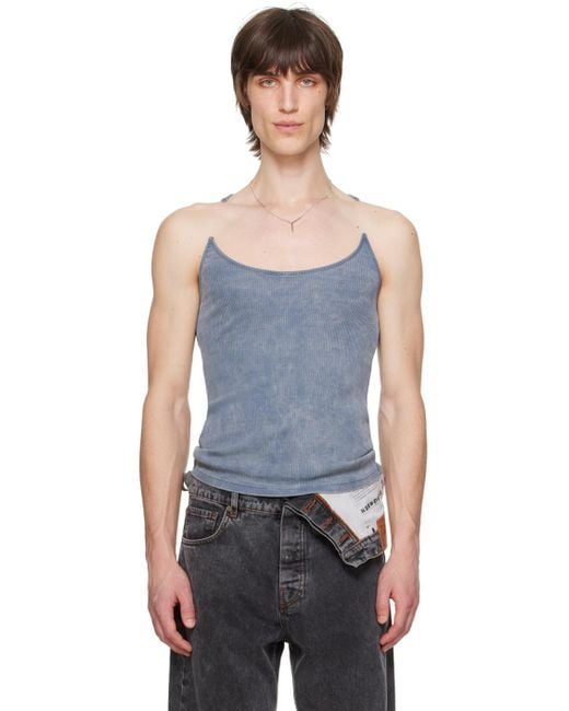 Y. Project Blue Invisible Strap Tank Top for men