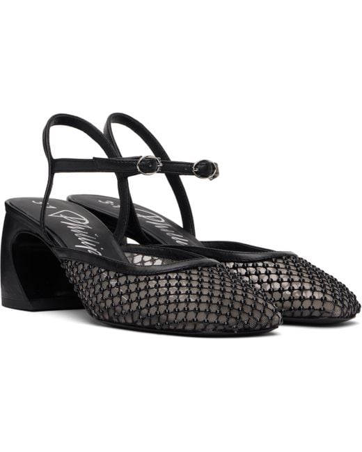 3.1 Phillip Lim Black Id Mesh Mary Jane Heels