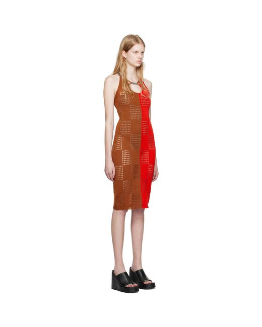 ANDERSSON BELL Red Keira Midi Dress
