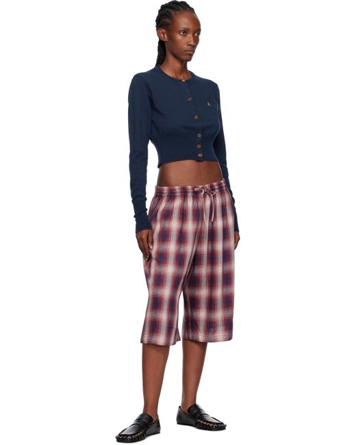 Vivienne Westwood Blue Bea Cropped Cardigan
