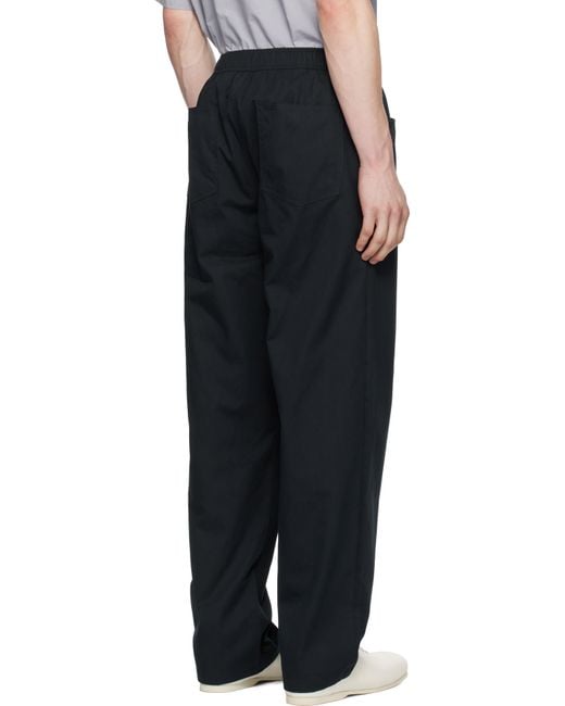 Norse Projects Black Ragnar Fine Broken Twill Trousers for men