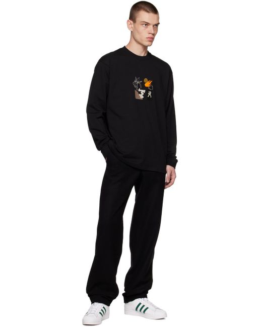 BETHANY WILLIAMS Black Graphic Long Sleeve T-shirt for men