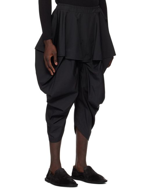 132 5. Issey Miyake Black Bubble Solid Trousers for men