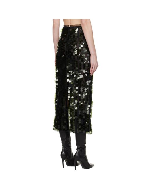16Arlington Black Dia Sequin Midi Skirt