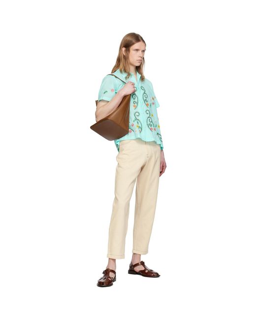 HARAGO Natural Off- Double Stitch Trousers for men