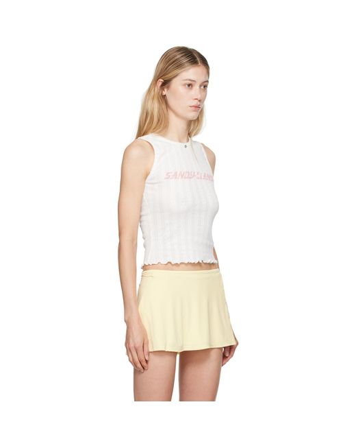 Sandy Liang Natural Clipper Tank Top