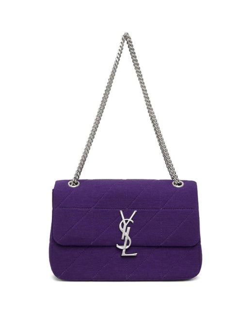 Saint Laurent Purple Wool Medium Jamie Bag