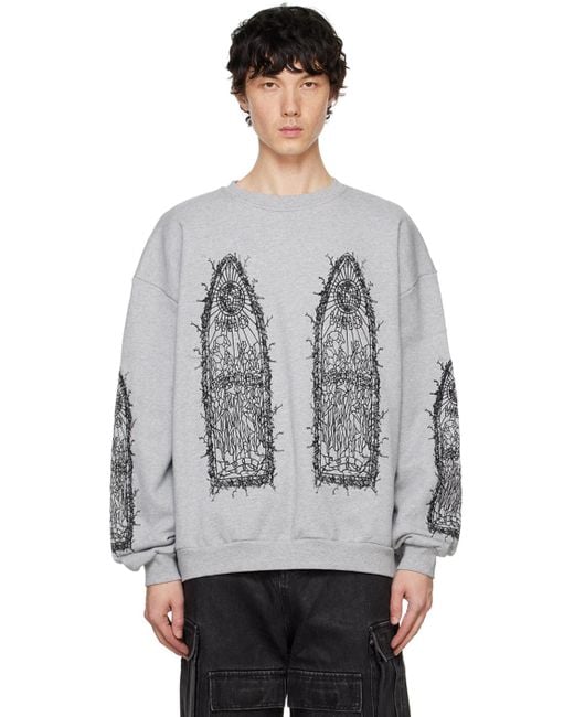 Who Decides War Gray Thorned Sweatshirt for men