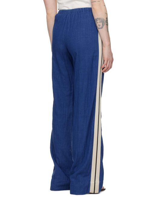 Pantalon de survêtement bleu à logo brodé Palm Angels en coloris Blue