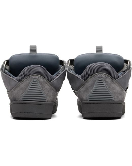 Lanvin Gray Monocolor Curb Sneakers for men