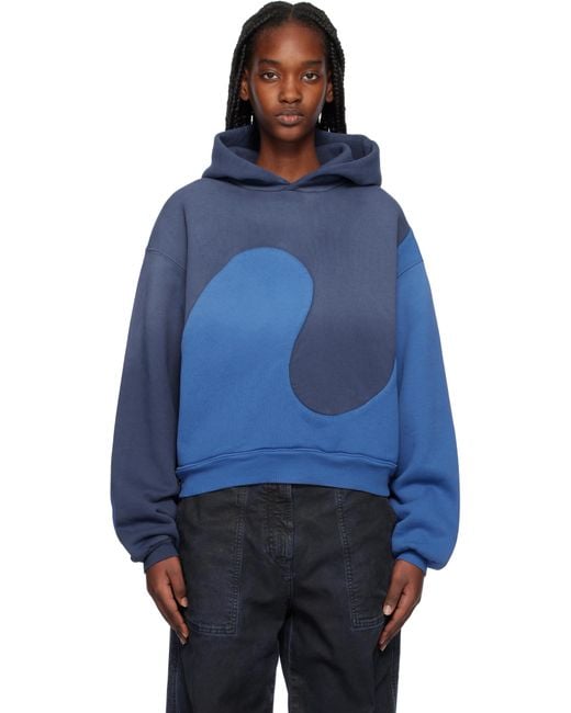 ERL Classic Swirl Hoodie in Blue | Lyst UK