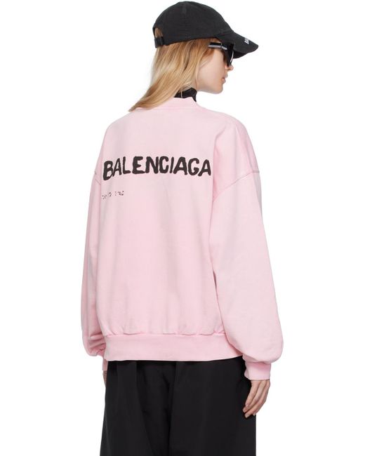 Balenciaga Pink Crewneck Sweatshirt