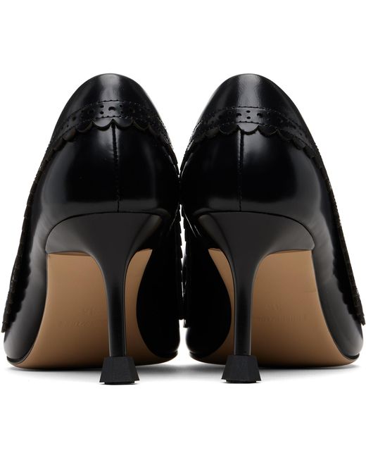 ShuShu/Tong Black Pointed-Toe Lapel Heels