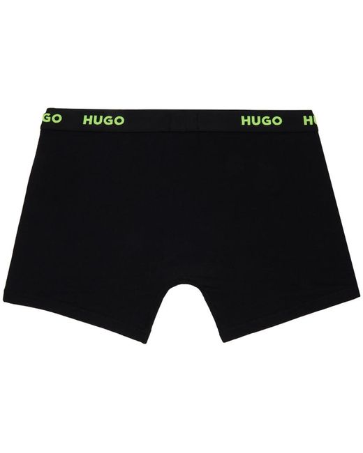 メンズ HUGO ボクサーブリーフ 3枚セット Black
