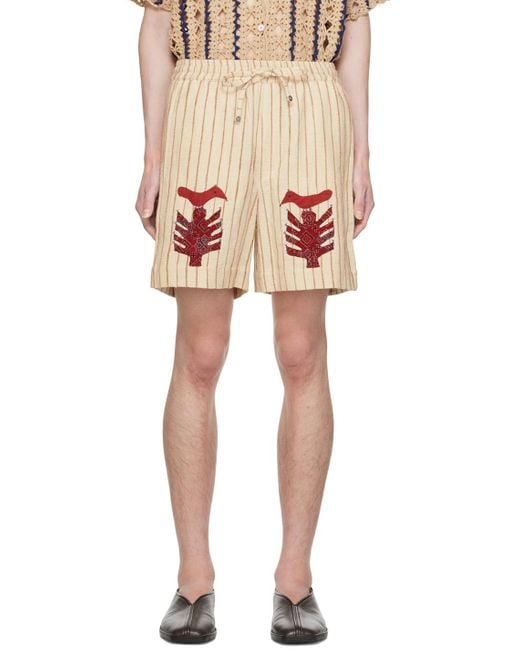 HARAGO Multicolor Off- Striped Shorts for men