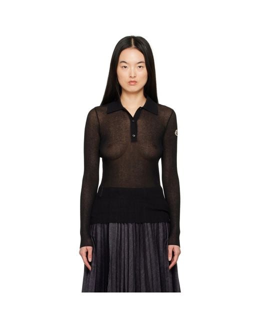 Moncler Black Ls Polo