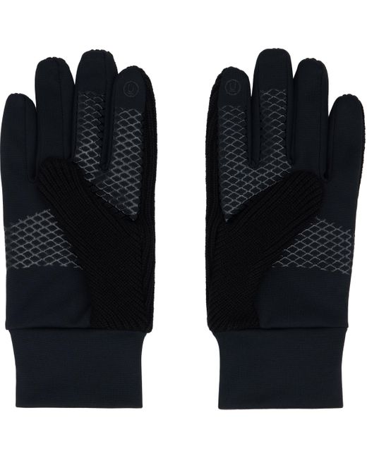 Undercover Black Paneled Gloves for men