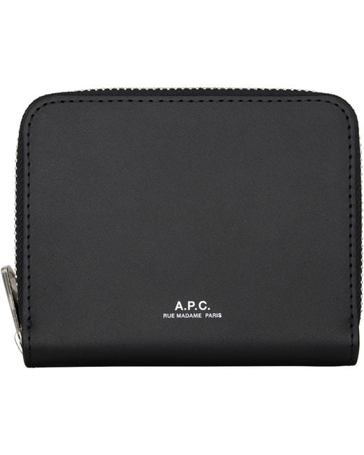 A.P.C. Black Chelsea Zip Wallet for men