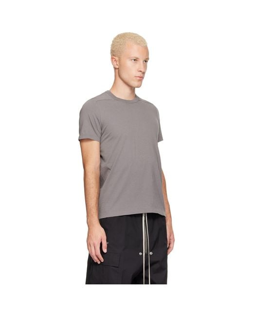 Rick Owens Gray Tower Short Level T-Shirt for men