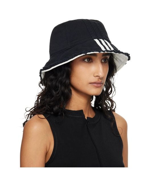 Y-3 Black Stripes Bucket Hat