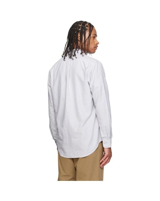 Polo Ralph Lauren White Striped Oxford Shirt for men
