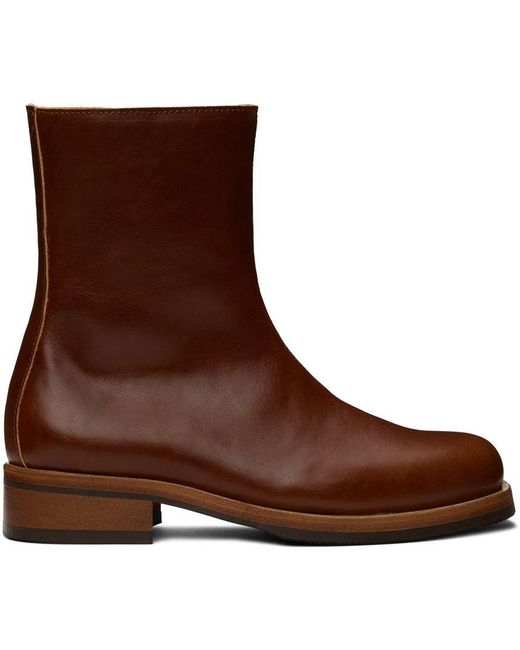 Our Legacy Leather Camion Boots in Cognac Brown Leather (Brown) for Men