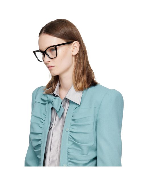 Gucci Brown Light Acetate gg Cat Eye Glasses