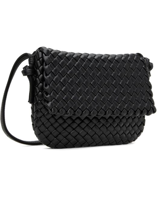 メンズ Bottega Veneta ブラック Cobble メッセンジャーバッグ Black