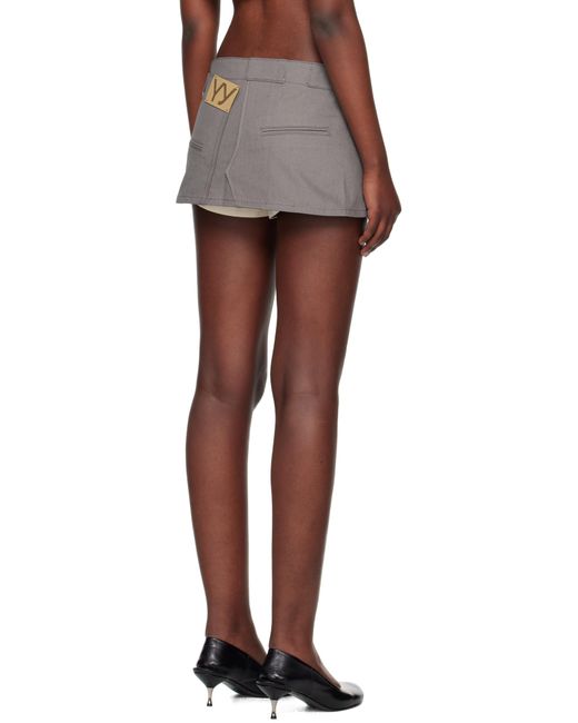 OPEN YY Black Layered Boxer Shorts Miniskirt