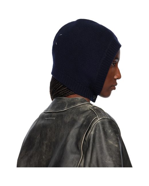 Maison Margiela Black Wool Knit Hood