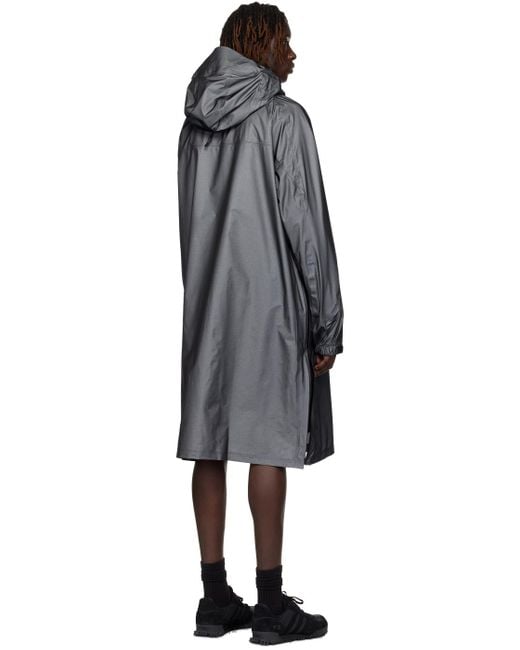 Y-3 Black Two-way Zip Rain Coat for men
