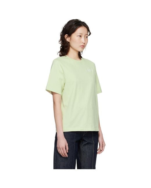 Maison Kitsuné Green 'Maison Kitsune' Handwriting Comfort T-Shirt