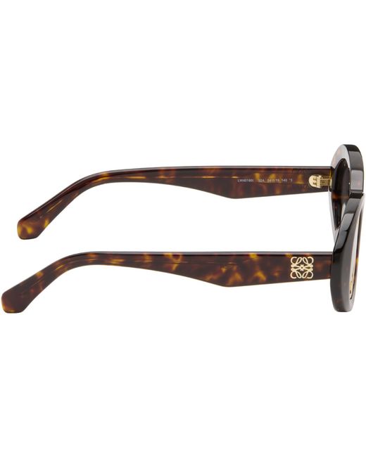 Loewe Brown Mini Anagram Oval Sunglasses
