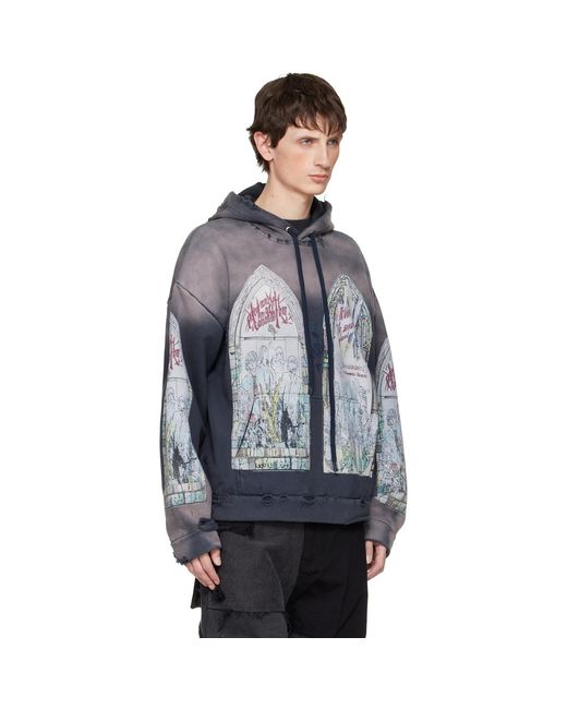 Who Decides War Blue Motley Hoodie for men