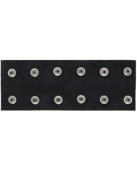 Rick Owens Black Concordians Strobe Neck Band Choker for men