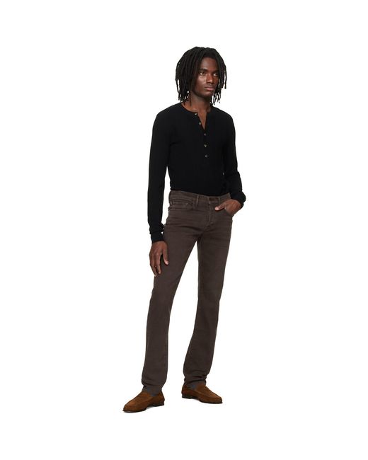 Tom Ford Black Western Cord Straight Fit Jeans for men