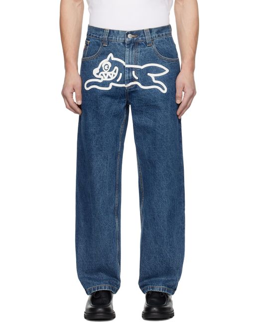 ICECREAM Blue Running Dog Double Scoop Jeans for men