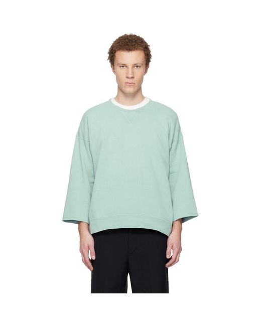 Visvim Green Jumbo Sb 3/4 Dmgd Sweatshirt for men