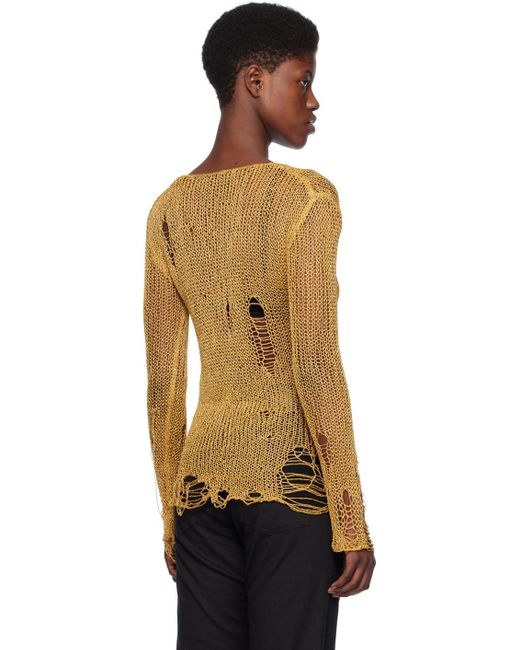 R13 Black Gold Distressed Sweater