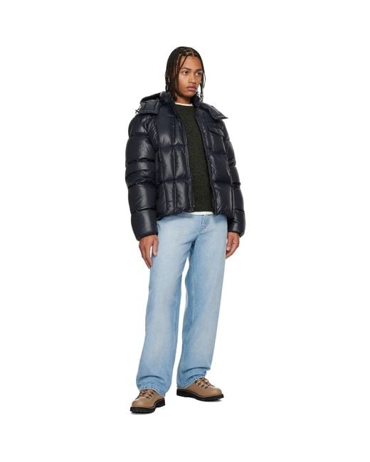 Moncler Black Short Parka With Hood Serfanto for men