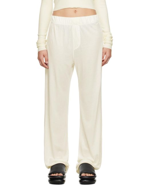 ÉTERNE White Éterne Off- Lightweight Lounge Pants
