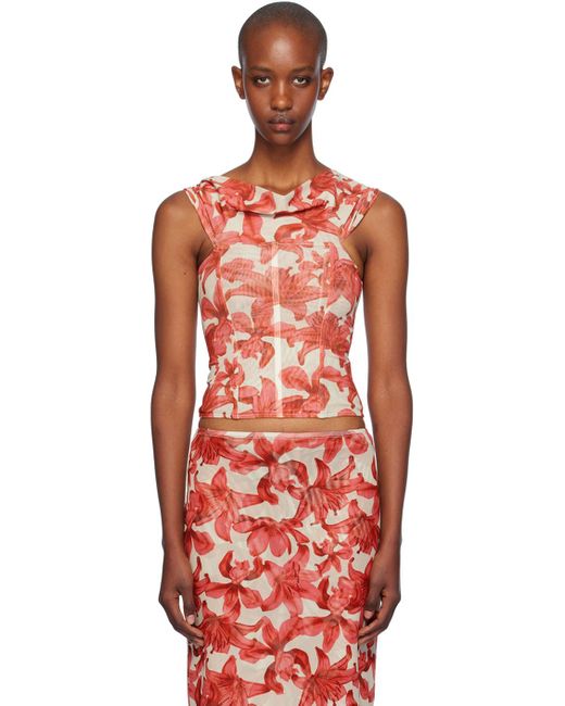 Miaou Orange Magda Corset Top