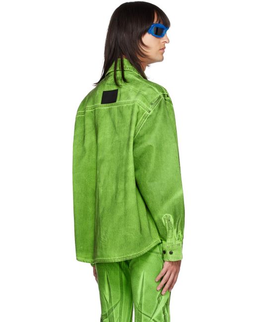 OTTOLINGER Green Oversized Denim Jacket for men