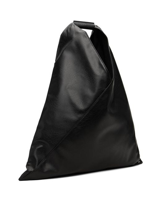 MM6 by Maison Margiela Black Classic Triangle Tote