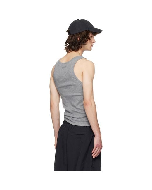 Vetements Black Biker Cross Logo Tank Top for men