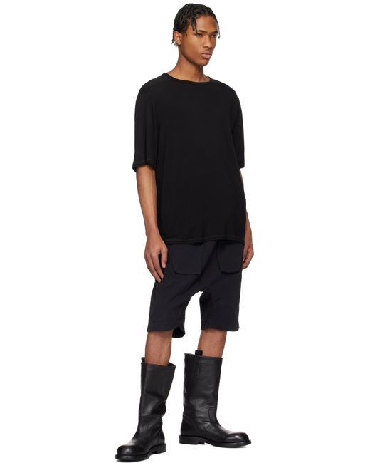 メンズ Professor.E ブラック セミシアー Tシャツ Black